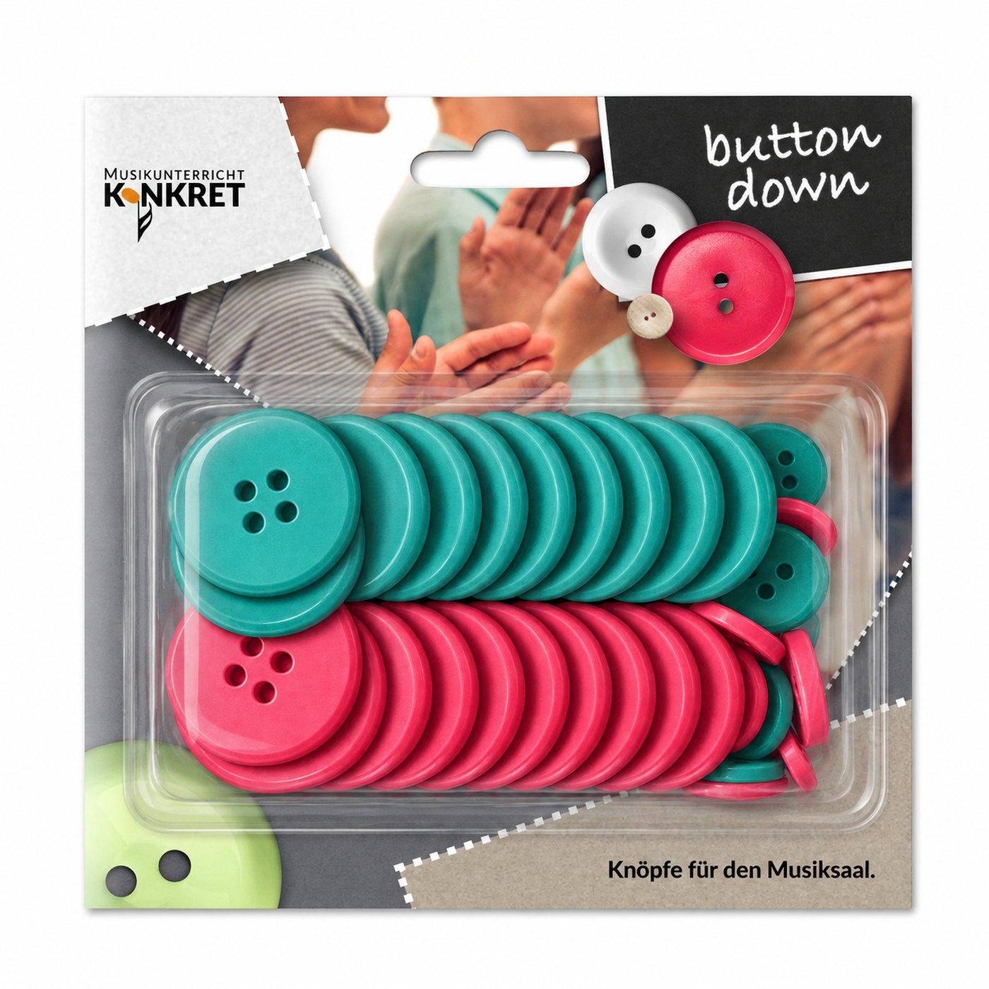 Button Down: Knopfset mit Broschüre